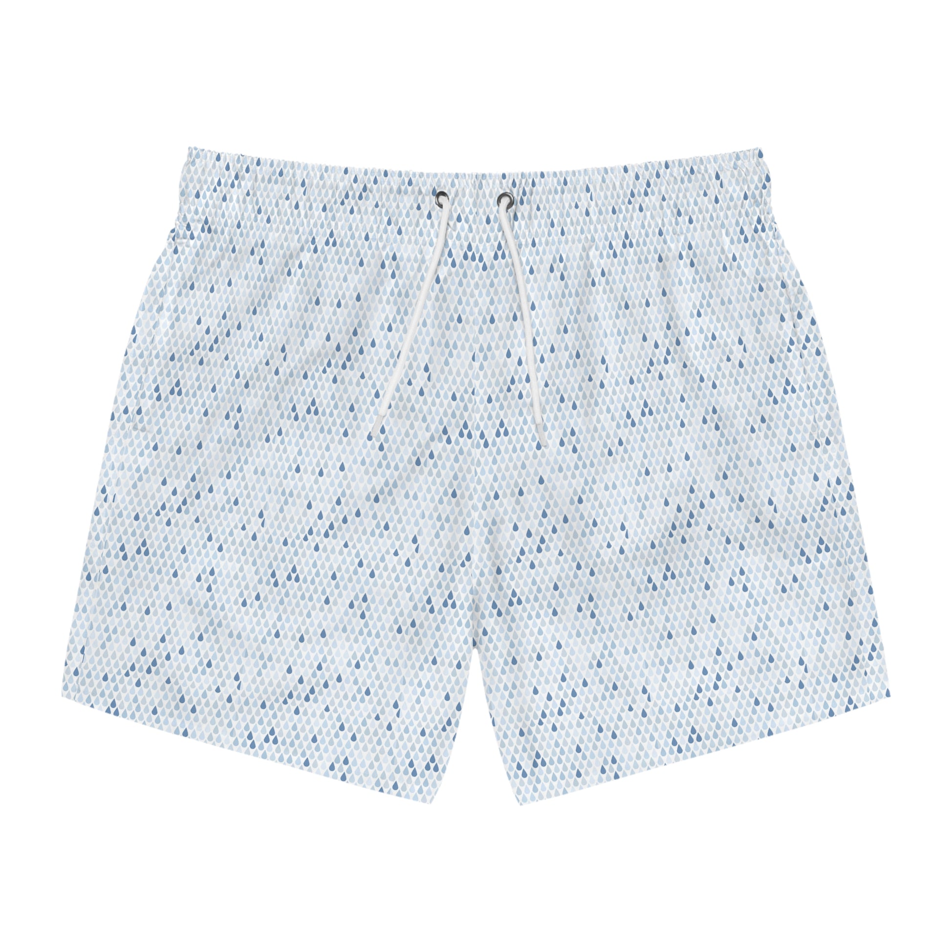 Cool Blue AOP Swim Trunks, Summer Beachwear, Pool Party Shorts, Vacation Essentials, Men's Swimwear, Fun Summer Fashion