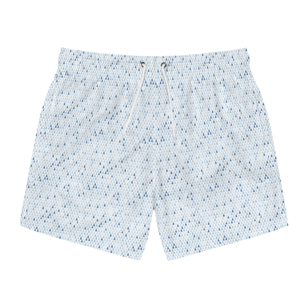 Cool Blue AOP Swim Trunks, Summer Beachwear, Pool Party Shorts, Vacation Essentials, Men's Swimwear, Fun Summer Fashion