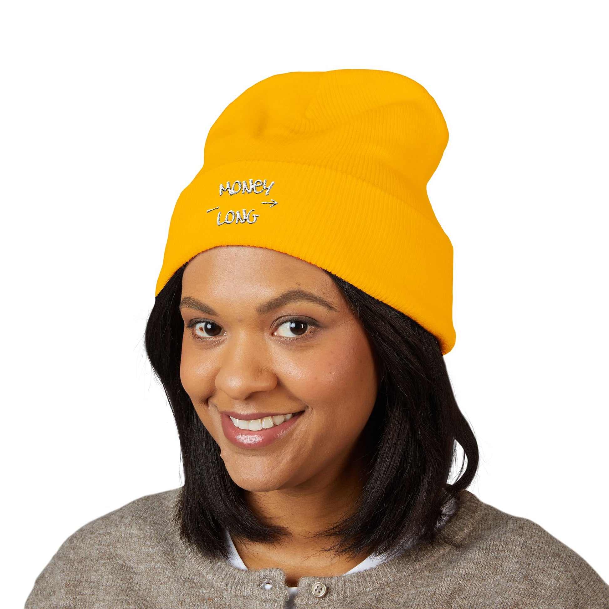Motivational Long Classic Cuffed Beanie