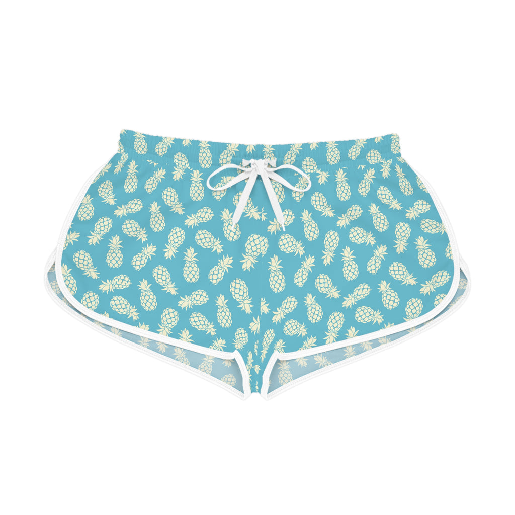 Tropical Pineapple Print Lounge Shorts, Summer Comfort, Beach Wear, Casual Activewear, Vacation Essentials