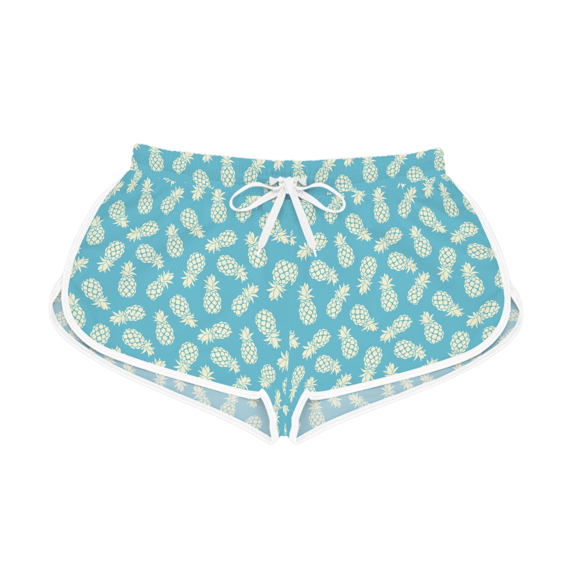 Tropical Pineapple Print Lounge Shorts, Summer Comfort, Beach Wear, Casual Activewear, Vacation Essentials