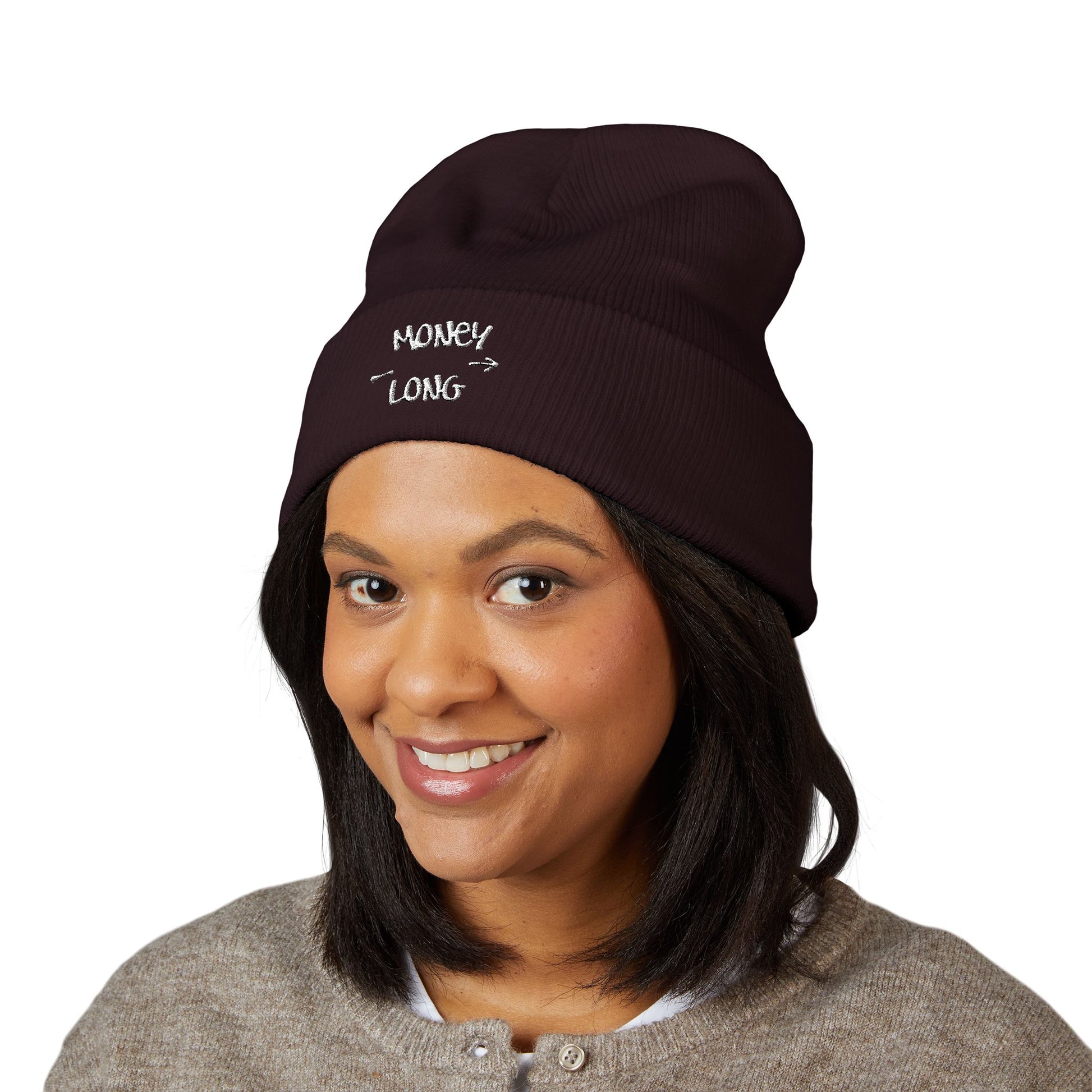 Motivational Long Classic Cuffed Beanie