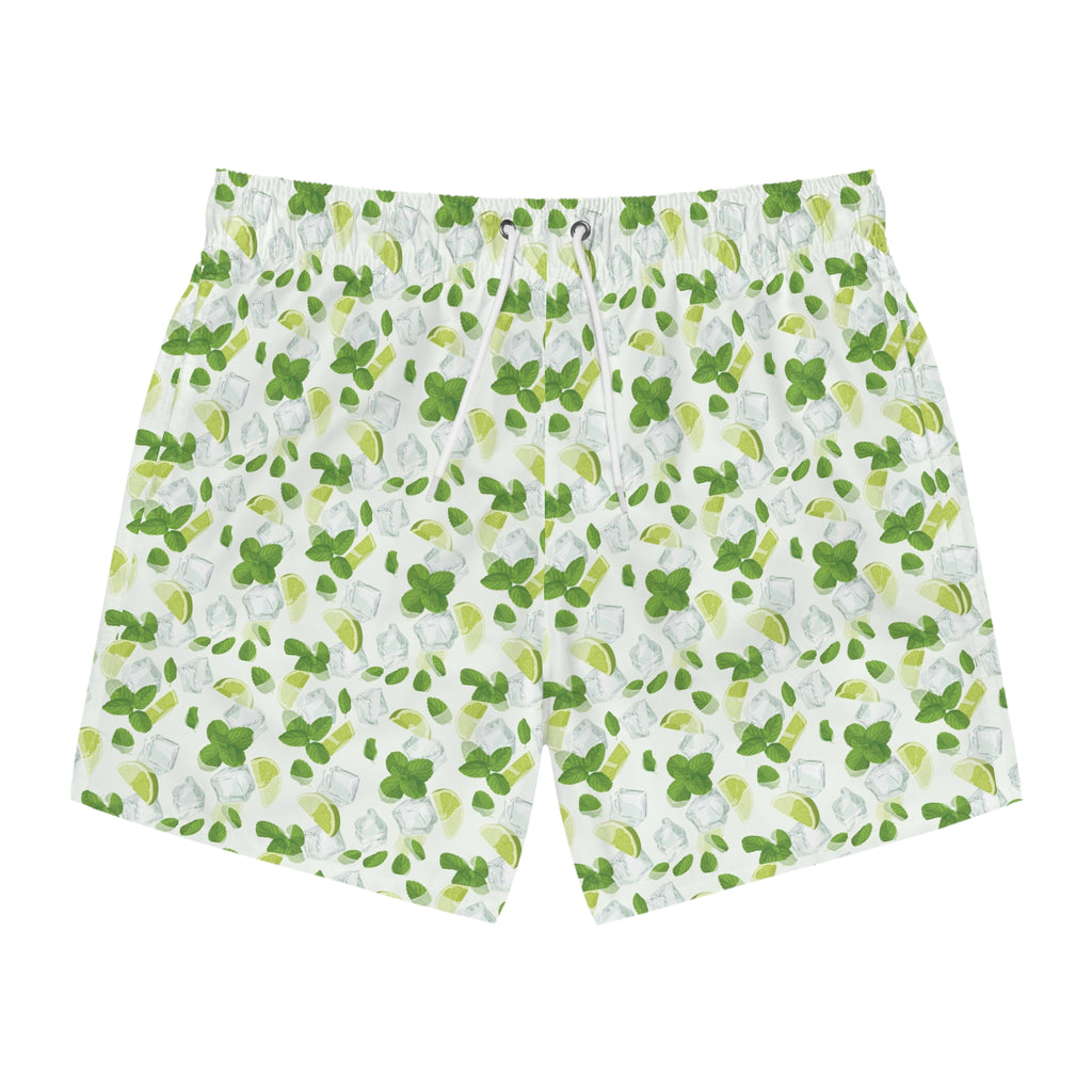 Lush Green Floral Swim Trunks, Tropical Beach Wear, Summer Pool Shorts, Vacation Swimwear, Mens Beach Trunks, Relaxed Fit Swimwear
