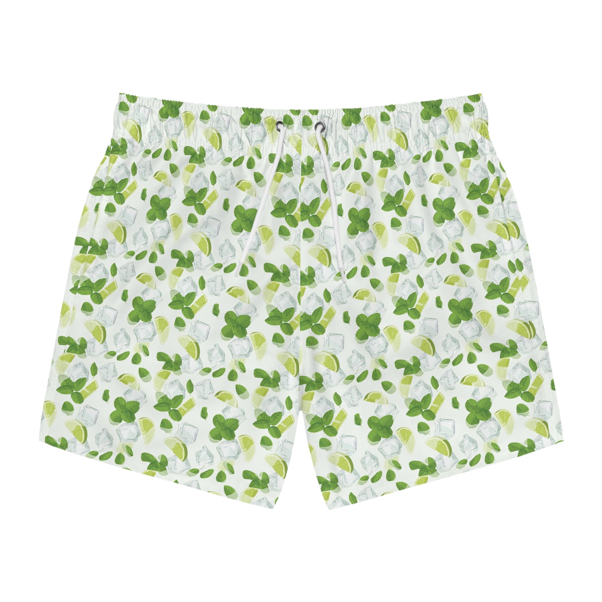 Lush Green Floral Swim Trunks, Tropical Beach Wear, Summer Pool Shorts, Vacation Swimwear, Mens Beach Trunks, Relaxed Fit Swimwear