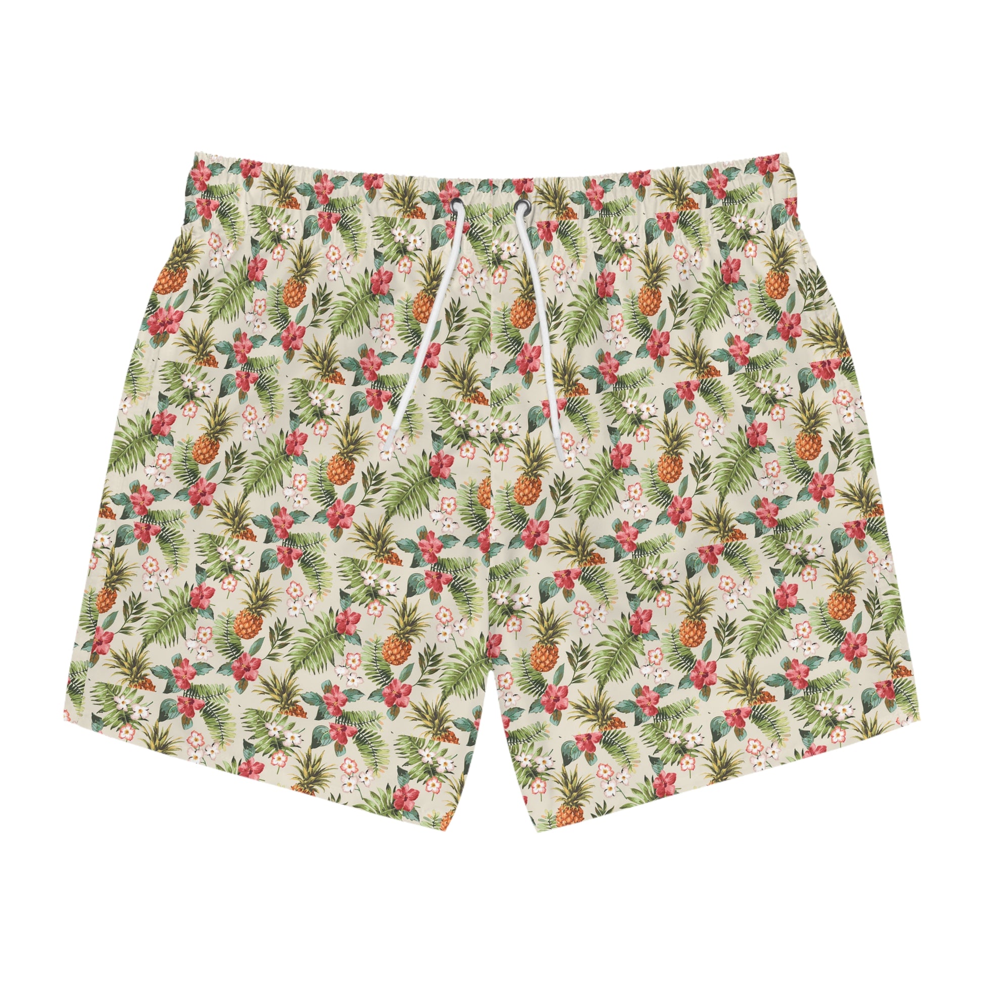 Tropical Print Swim Trunks, Beachwear, Summer Essentials, Vacation Outfits, Poolside Attire, Floral Swim Shorts