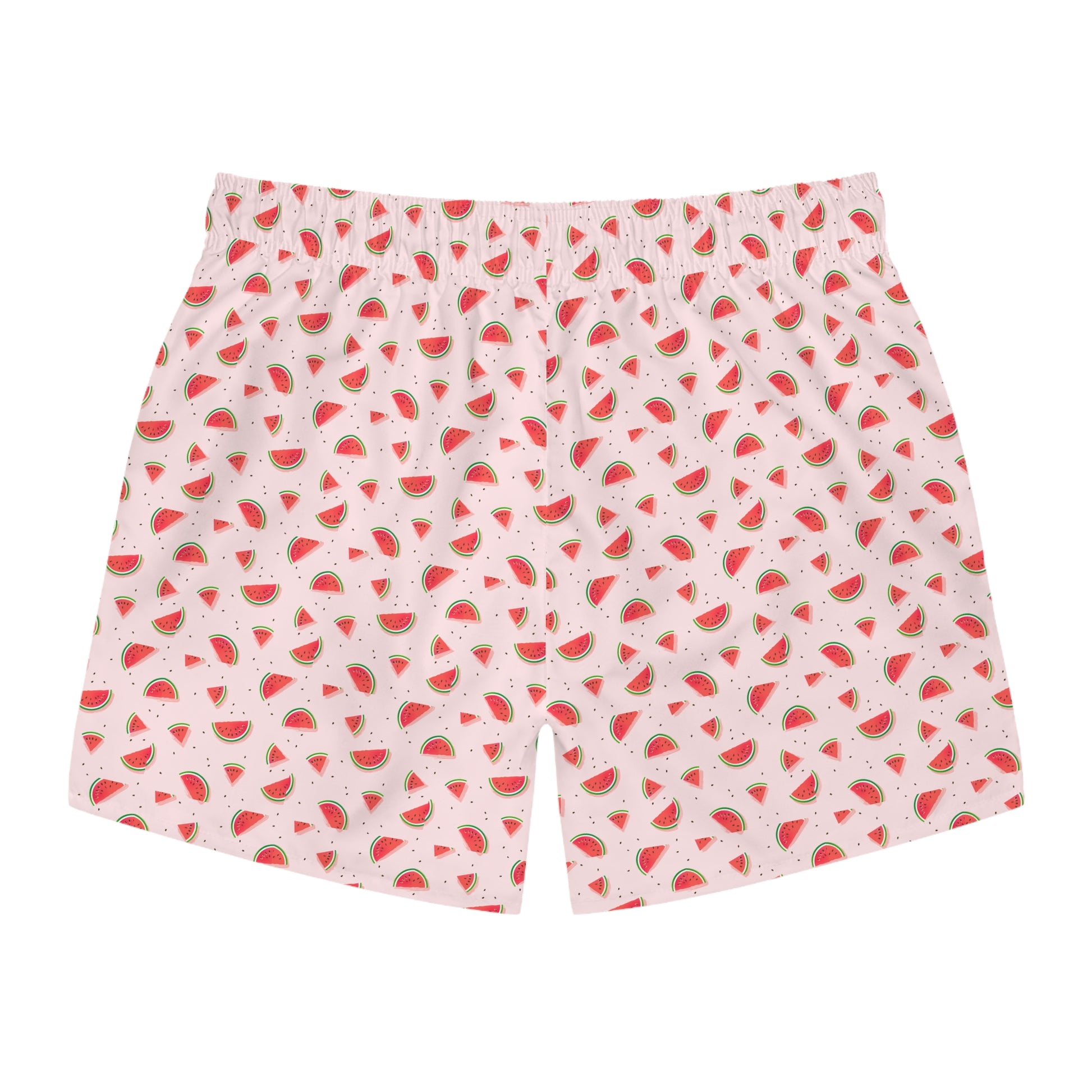 Watermelon Print Swim Trunks, Summer Beach Shorts, Vacation Wear, Pool Party Swimwear, Fun Summer Apparel