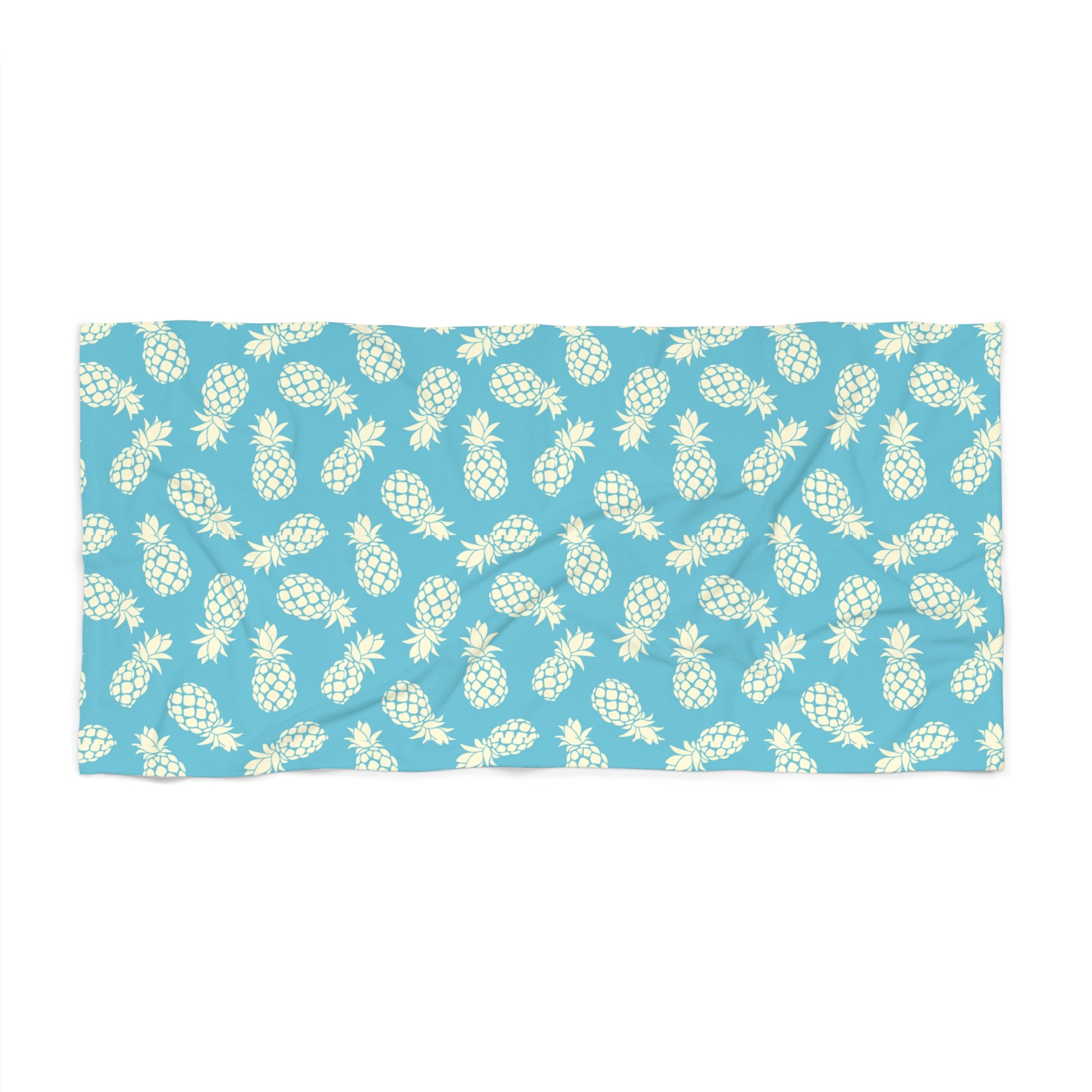 Tropical Pineapple Beach Towel, Summer Pool Essentials, Vacation Hamptons Decor, Nautical Gift, Fun Pineapple Print