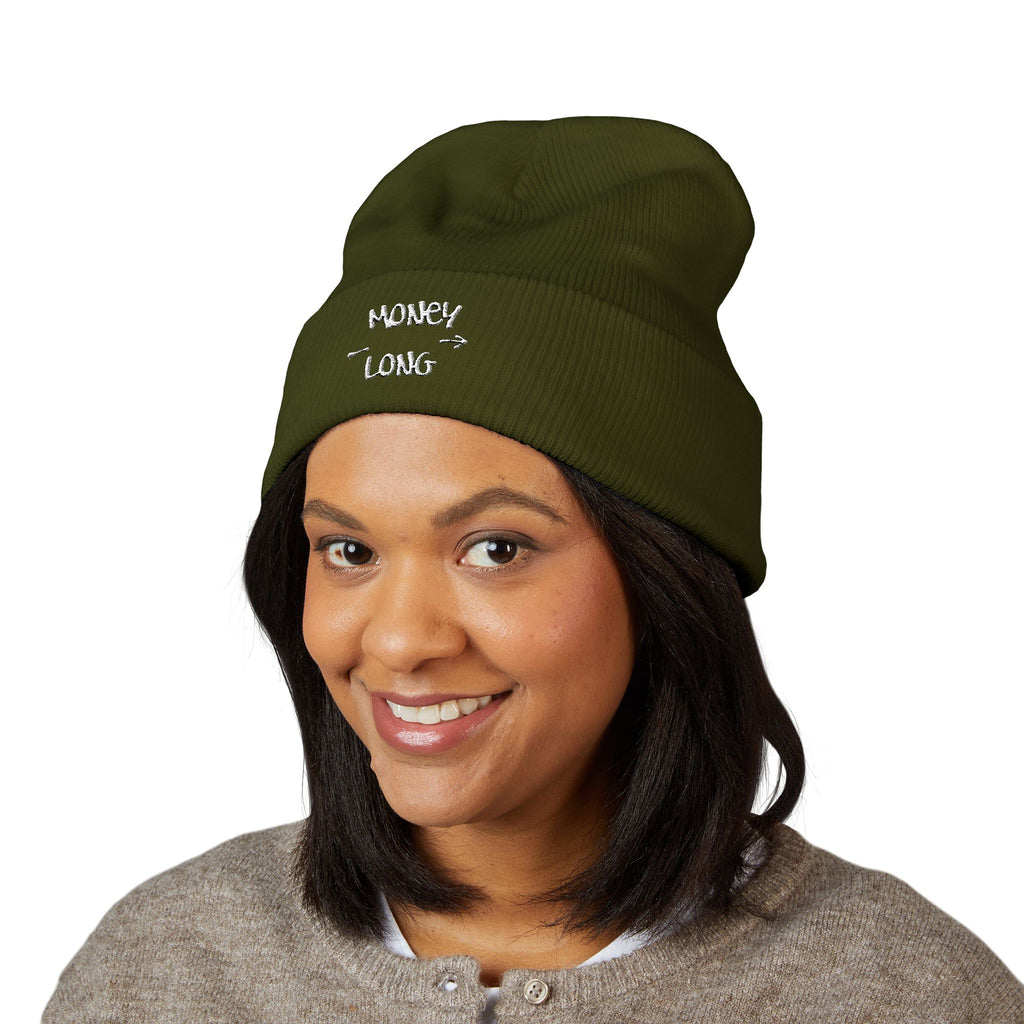 Motivational Long Classic Cuffed Beanie