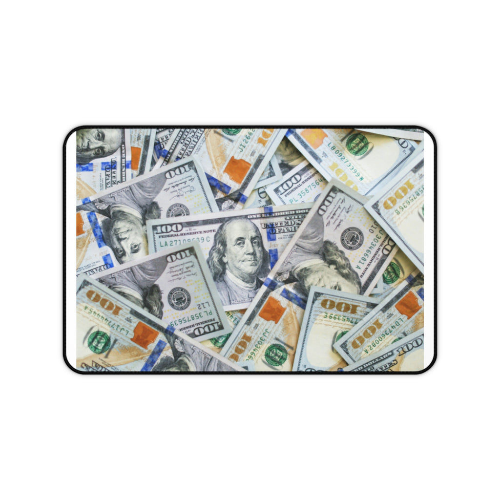 Money Design Desk Mat, Office Decor, Gaming Mouse Pad, Home Office Accessories, Unique Gift for Money Lovers, Stylish Desk Decor