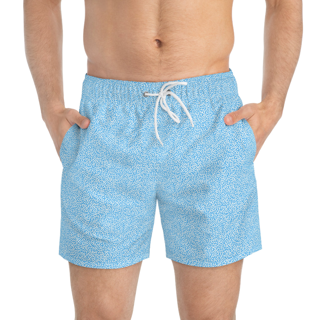 Cool Blue Swim Trunks - Stylish Beachwear, Summer Swim Shorts, Men's Beach Shorts, Vacation Wear, Pool Party Essentials