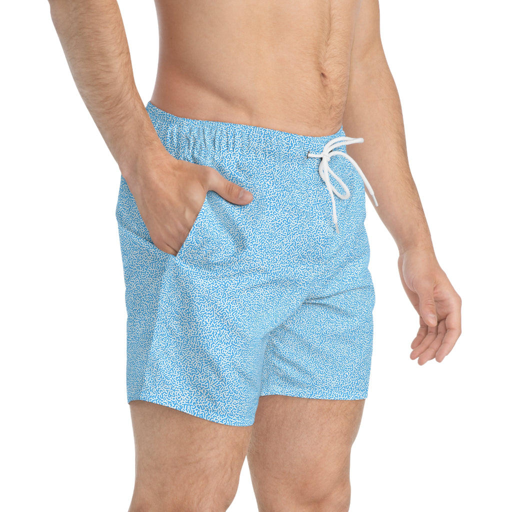 Cool Blue Swim Trunks - Stylish Beachwear, Summer Swim Shorts, Men's Beach Shorts, Vacation Wear, Pool Party Essentials