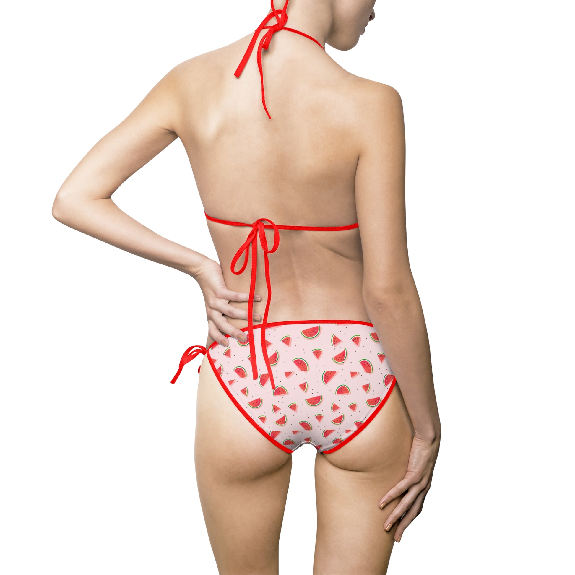 Women's Bikini Swimsuit - Watermelon Print, Summer Beachwear, Tropical Vacation, Pool Party, Stylish Swimwear